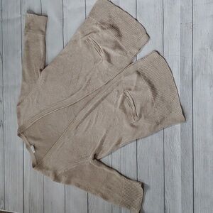 J. JILL NEUTRAL LINEN OPEN CARDIGAN